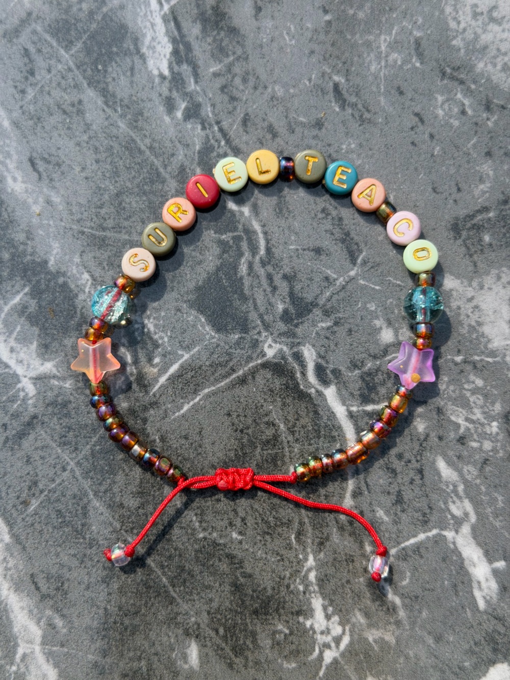 ACOTAR Suriel Inspired adjustable Beaded Bracelet - glass and acrylic bead blend